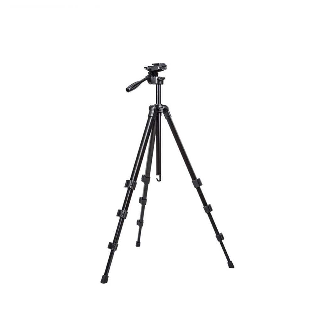 YUNTENG VCT-618N Portable Aluminum Alloy Tripod Stand Extendable Photography Tripod 360-Degree Rotating Gimbal Stabilizer Shockproof Camera Mount for SLR/Digital SLR-4