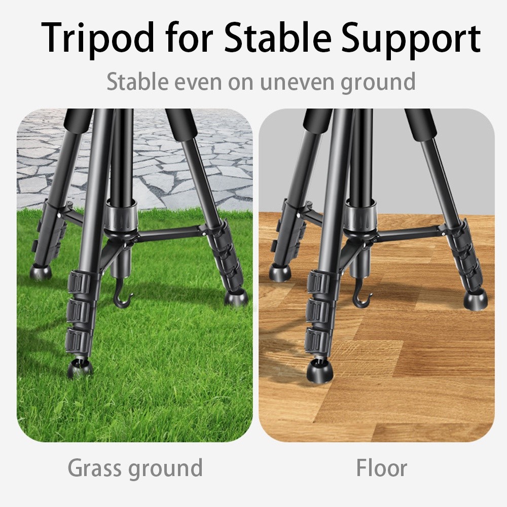 SOMITA ST-666 for Canon/Nikon/Sony DSLR Camera Phone Holder Portable Retractable Tripod Stand-8