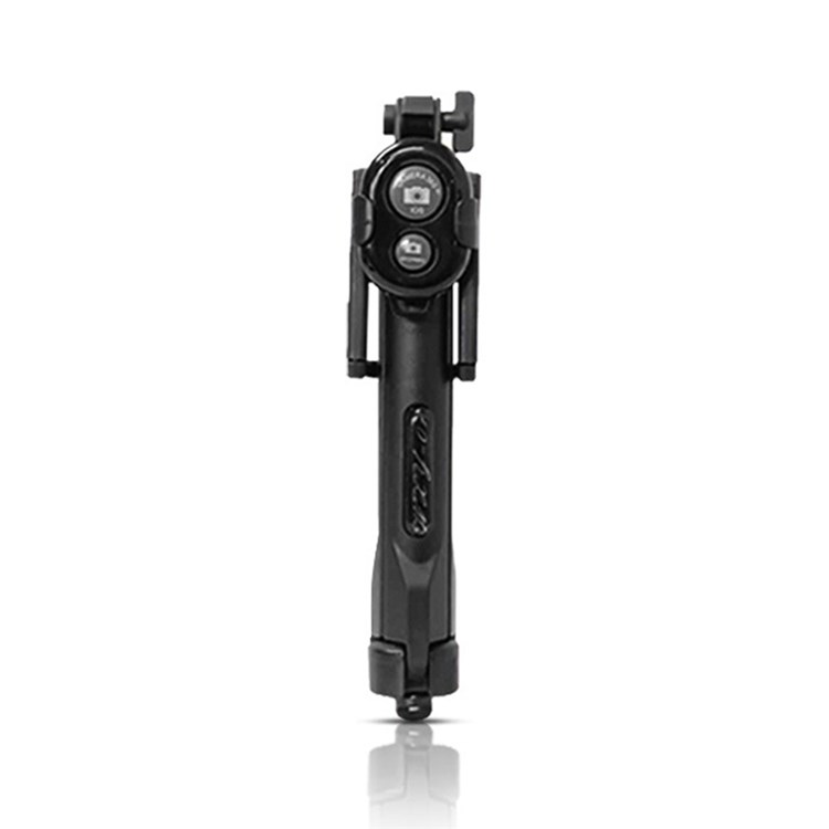 qq-1 75cm Extendable Selfie Stick Tripod Stand Phone Clip Holder with Wireless Bluetooth Remote Control - Black-2