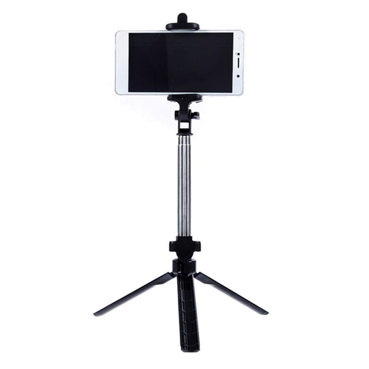 qq-1 75cm Extendable Selfie Stick Tripod Stand Phone Clip Holder with Wireless Bluetooth Remote Control - Black-3