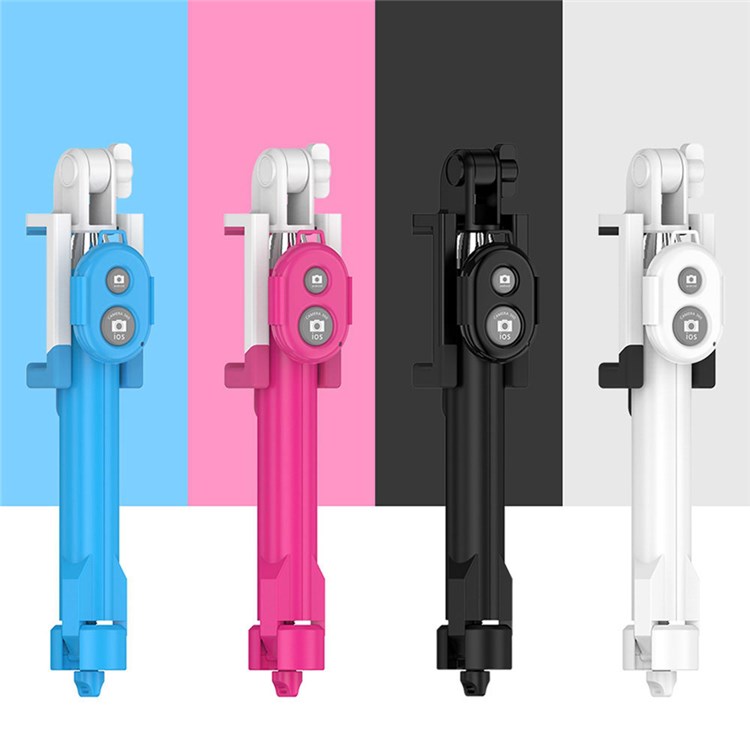 qq-1 75cm Extendable Selfie Stick Tripod Stand Phone Clip Holder with Wireless Bluetooth Remote Control - Black-9