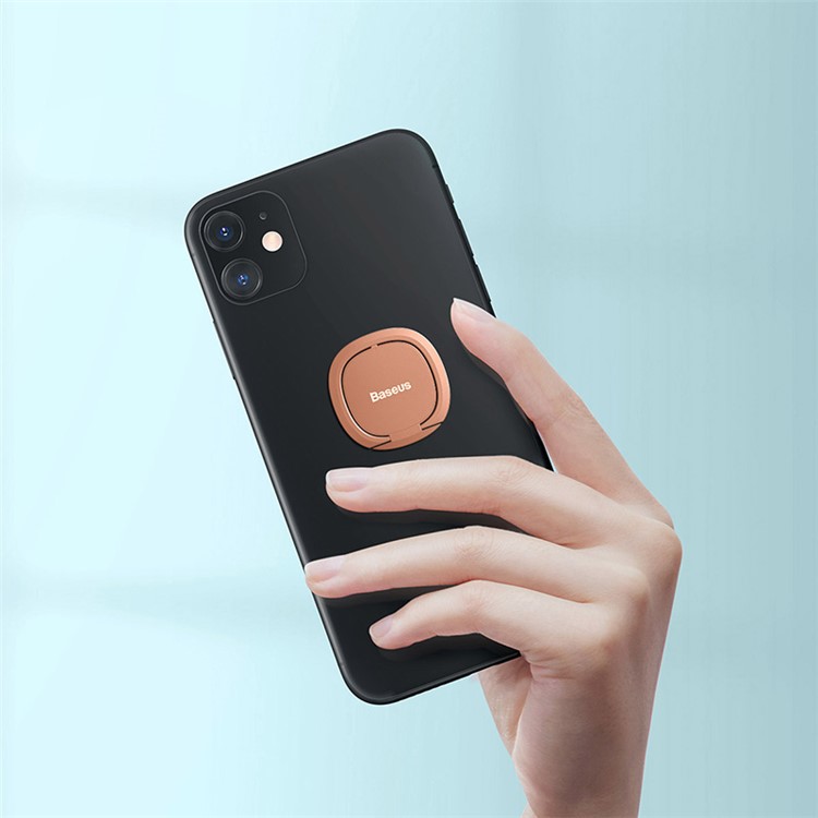 BASEUS Universal Phone Ring Holder Stand Phone Finger Kickstand Grip - Rose Gold-11