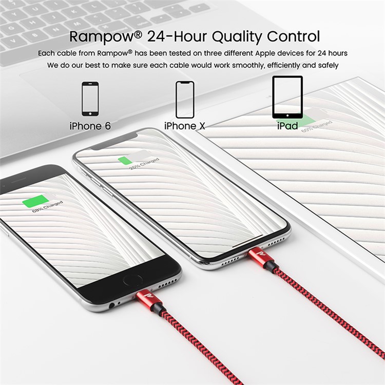 RAMPOW07 1m Lightning 8Pin USB Data Sync Charging Cable for iPhone iPad iPod [Apple MFI Certificated]-10