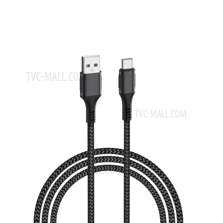 WiWU F12 Cell Phone Data Cable QC 3.0 5A 45W PD Fast Charging USB to Type-C Cord 1.2m-1