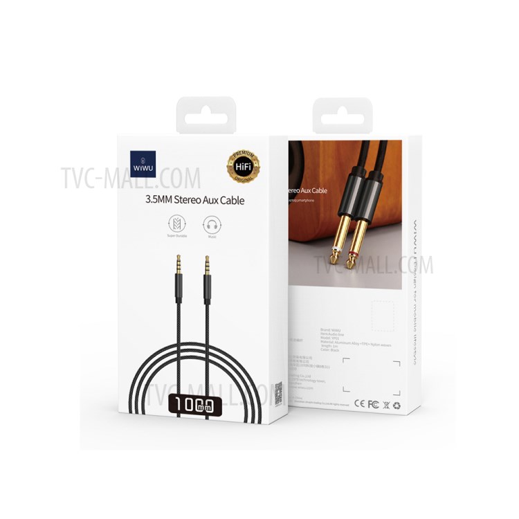 WiWU YP01 Hi-Fi Stereo Audio Cable 3.5mm Jack Male to Male Audio Cable 1m-4