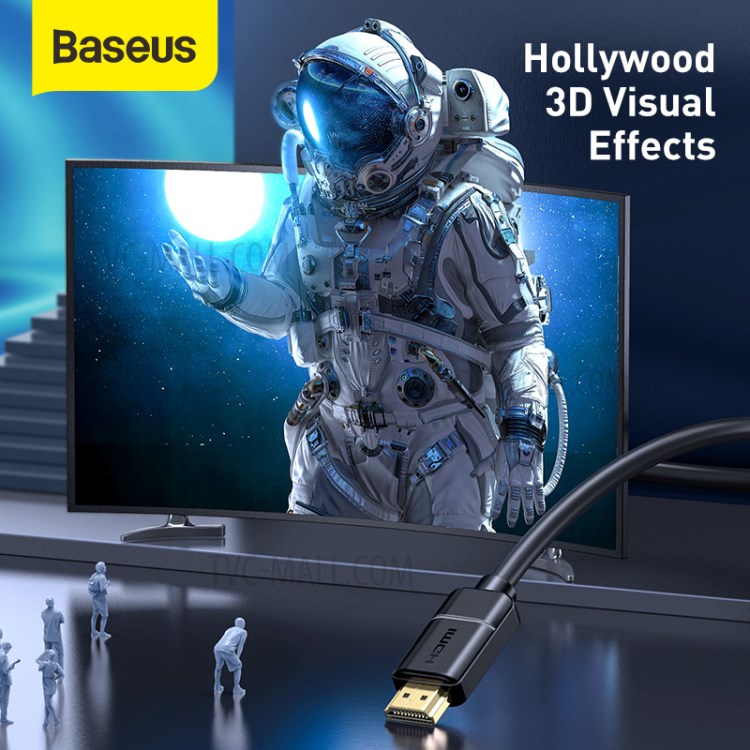 BASEUS 4K High Definition Series HDMI 2.0 Male-to-Male Adapter Cable 10m Black-7