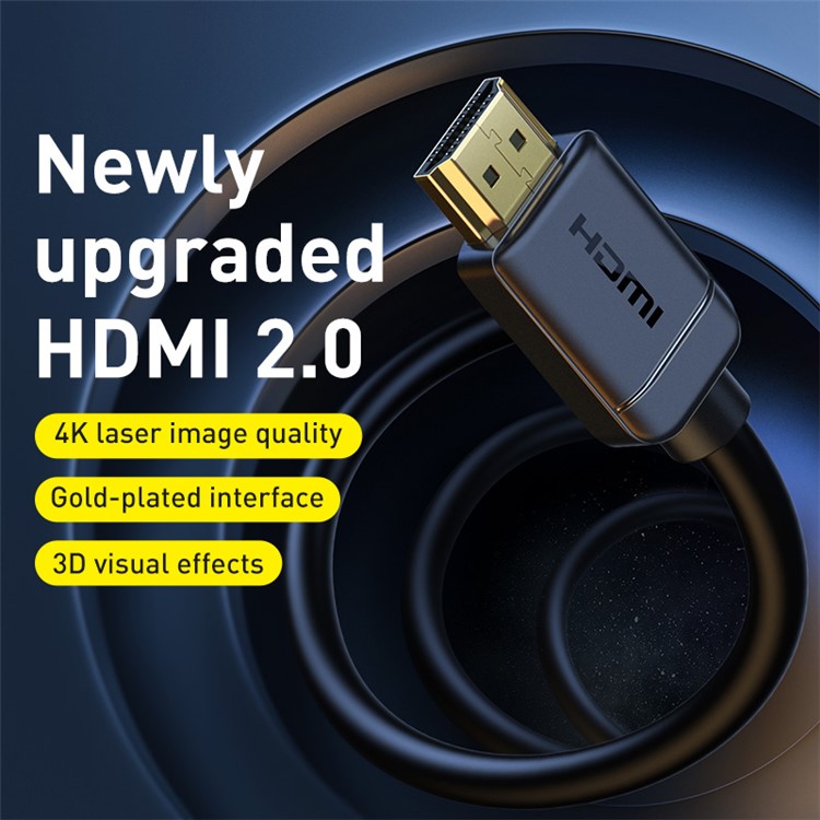 BASEUS 4K High Definition Series HDMI to HDMI Adapter Cable 2m Black-2