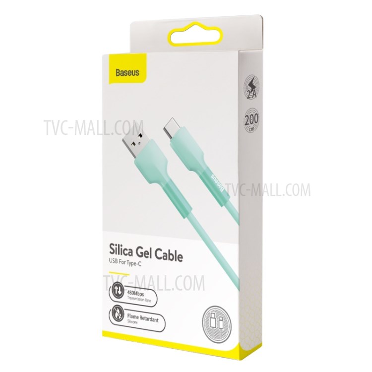 BASEUS Silicone Gel USB Type-C Data Sync Charging Cable, 2m-13