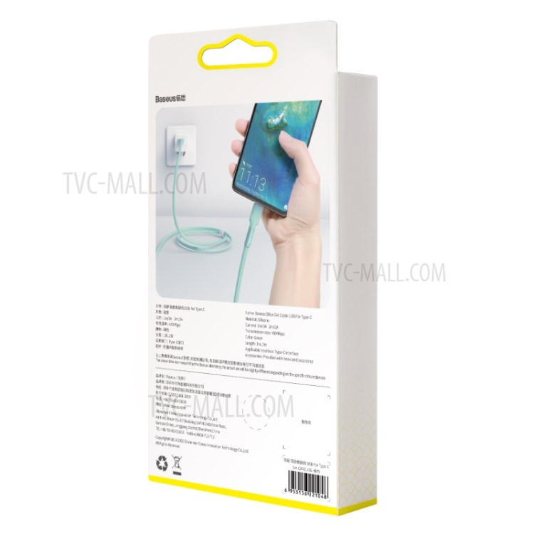 BASEUS Silicone Gel USB Type-C Data Sync Charging Cable, 2m-14