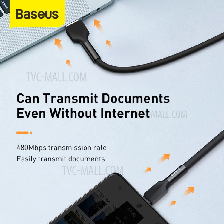 BASEUS Silicone Gel USB Type-C Data Sync Charging Cable, 2m-5