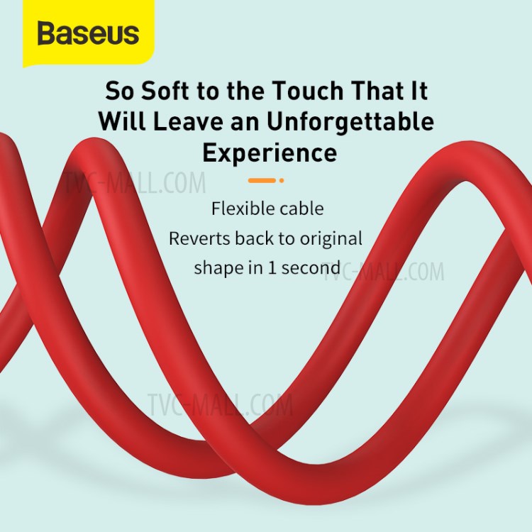 BASEUS Silicone Gel USB Type-C Data Sync Charging Cable, 2m-6