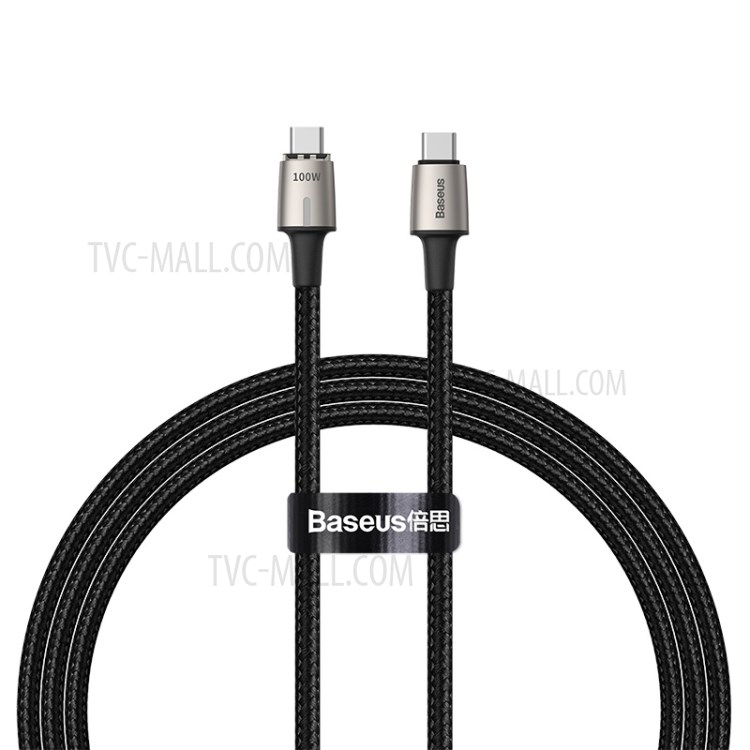 BASEUS 100W 5A Fast Charge Nylon Braided Type-C Cable Data Sync 1.2m-1