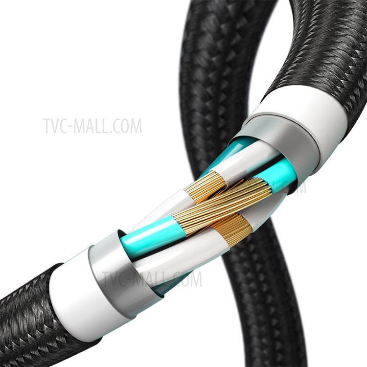 BASEUS 100W 5A Fast Charge Nylon Braided Type-C Cable Data Sync 1.2m-8