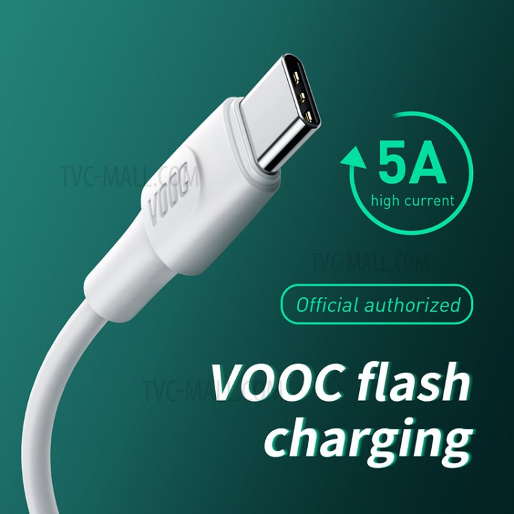 BASEUS White Series VOOC Flash Charge USB for Type-C Data Cable 5A, 2m - Black-2