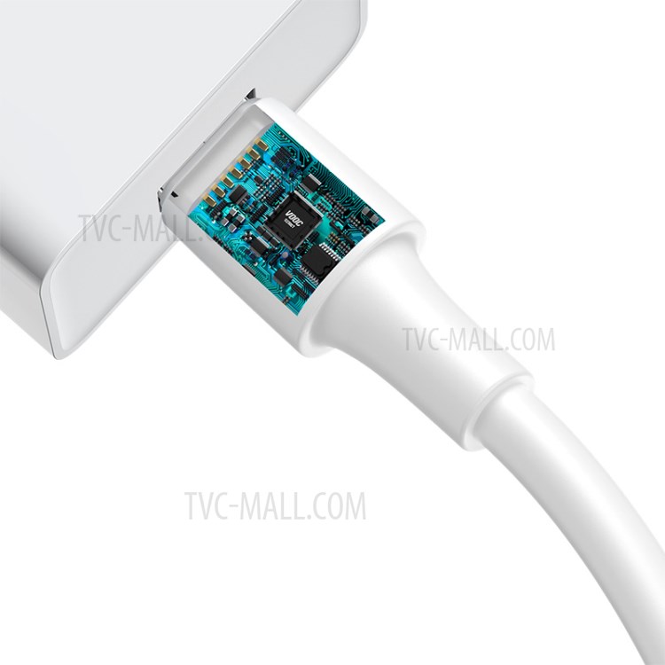 Charge Du Flash VOOC Série Blanche BASEUS USB Pour Le Câble De Données De Type C 5A, 2m - Blanc-10