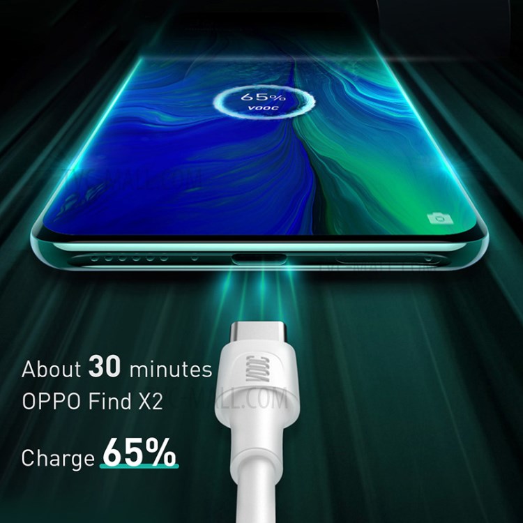 Charge Du Flash VOOC Série Blanche BASEUS USB Pour Le Câble De Données De Type C 5A, 2m - Blanc-3