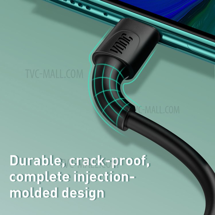 Charge Du Flash VOOC Série Blanche BASEUS USB Pour Le Câble De Données De Type C 5A, 2m - Blanc-6