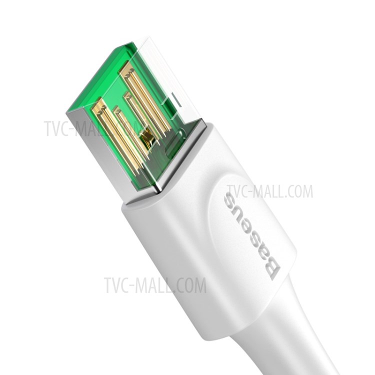Charge Du Flash VOOC Série Blanche BASEUS USB Pour Le Câble De Données De Type C 5A, 2m - Blanc-9