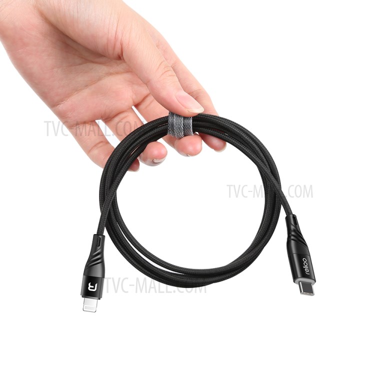 RELIQO 1.2M USB-C Mâle À Câble De Charge Foudre Certifié Mfi 8pin PD Mâle Déconnexion Automatique Intelligent Pour IPod IPhone IPad-12