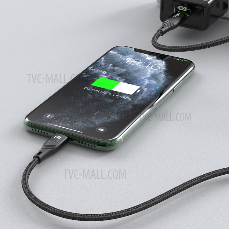 RELIQO 1.2M USB-C Mâle À Câble De Charge Foudre Certifié Mfi 8pin PD Mâle Déconnexion Automatique Intelligent Pour IPod IPhone IPad-7