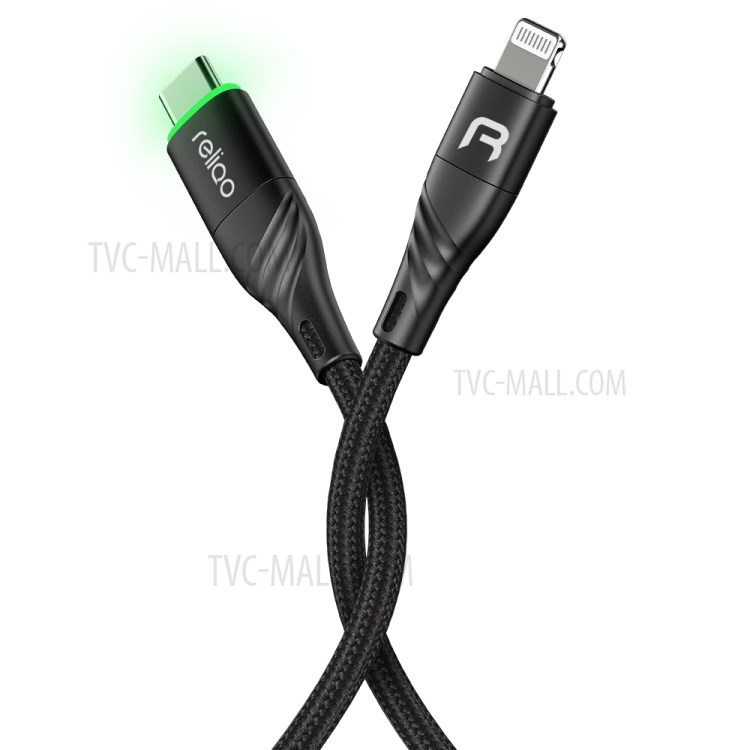 RELIQO 1.2M USB-C Mâle À Câble De Charge Foudre Certifié Mfi 8pin PD Mâle Déconnexion Automatique Intelligent Pour IPod IPhone IPad-9