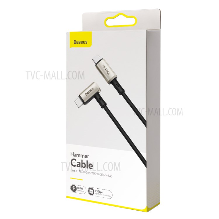 Type-c Câble Marteau BASEUS PD3.1 Gen2 100W (20V / 5A), 1,5m-17