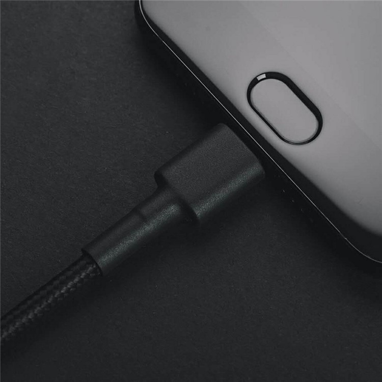 Xiaomi USB к Типов-c Плетеному Синхронизированному Зарядному Кабелю, 100 См. - Черный