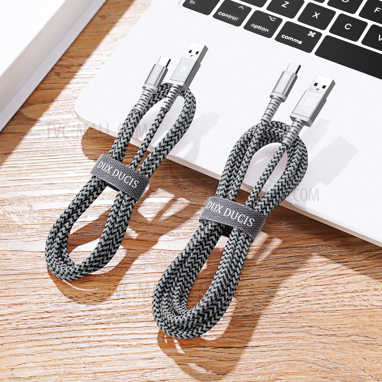 PRO 2pcs DUX DUCIS K-II / Упаковка (1m + 2m) Тип-с Кабелем USB-A На USB-C Быстрого Зарядного Устройство Нейлона Плетеного Шнура - Черный-10