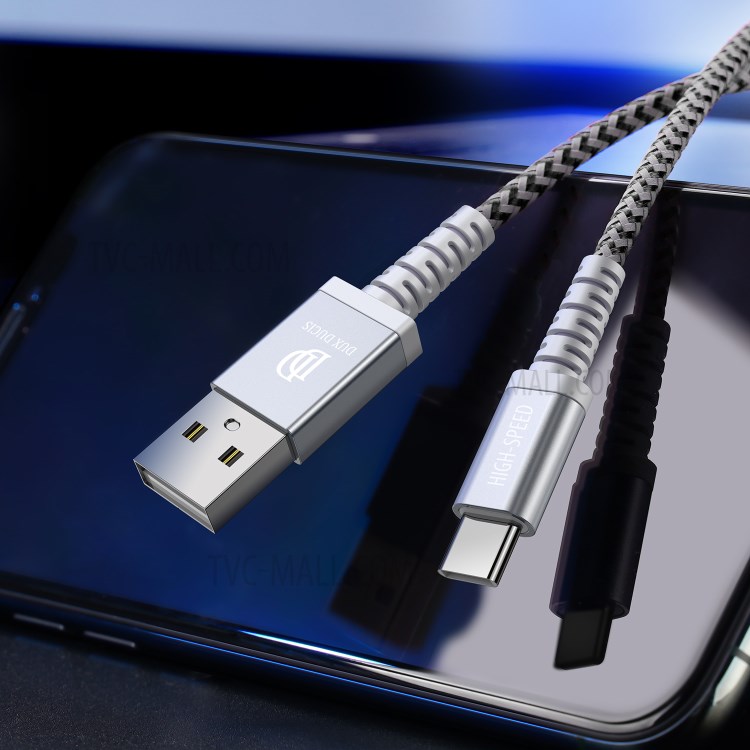 PRO 2pcs DUX DUCIS K-II / Упаковка (1m + 2m) Тип-с Кабелем USB-A На USB-C Быстрого Зарядного Устройство Нейлона Плетеного Шнура - Черный-6