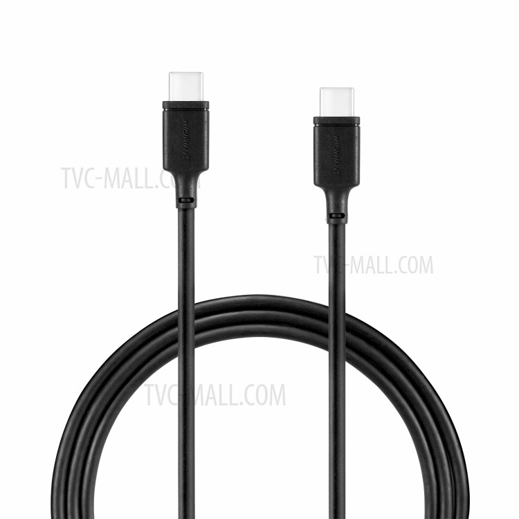 MOMAX 1m USB-C to USB-C 100W Cable Fast Charging Cord for MacBook Pro Samsung Galaxy Note 20 - Black-1