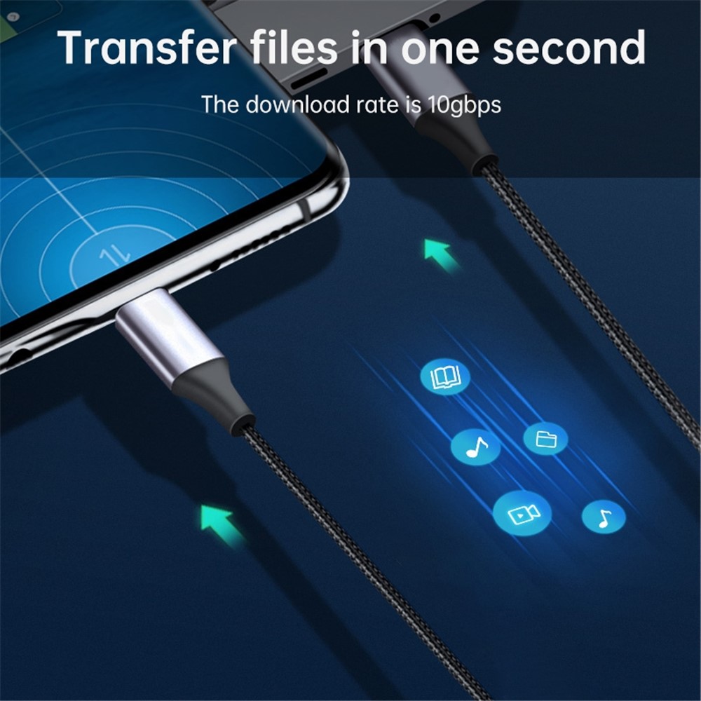 1.5m Type-C to Type-C Cable Data Sync Charging Braided Cord-6