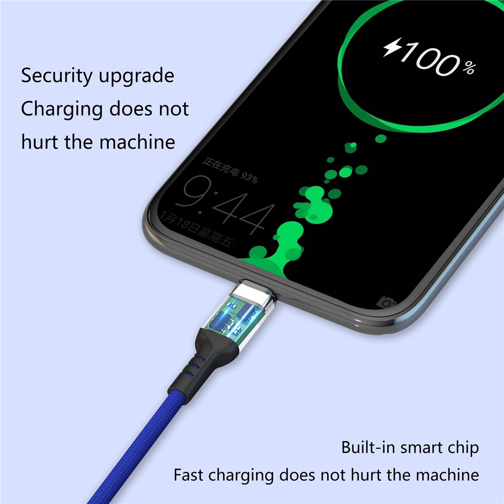 LETANG LT-ET-06 3-in-1 USB to Micro USB/Lightning/Type C 5A Fast Charging Cable 1.2m-5