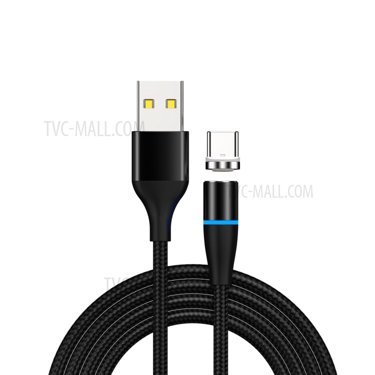 LETANG LT-TPC-23 3A Fast Charging Magnetic Type C Nylon Braided Data Cable 1m-1