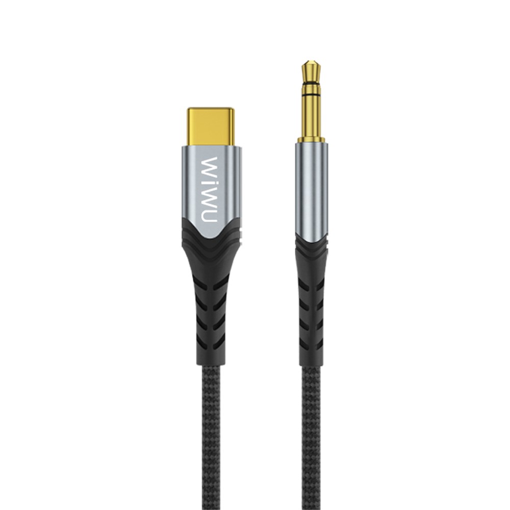 WiWU YP03 1.5m Type C Male to 3.5mm Male Car AUX Audio Cable Adapter USB C AUX Earphone Wire-1