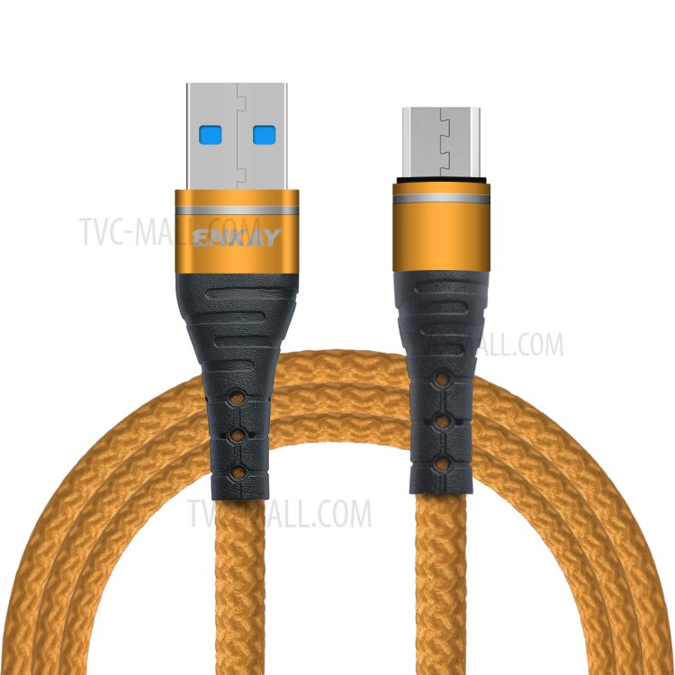ENKAY ENK-CB308 3A USB 3.0 to Micro USB Data Sync Fast Charging Cable Cord 1m for Huawei Xiaomi - Gold-1