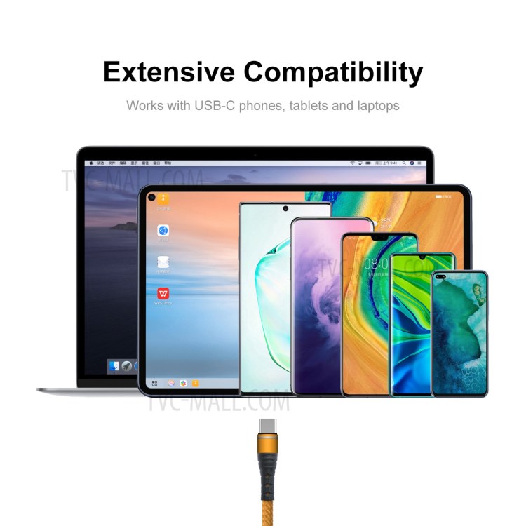 ENKAY ENK-CB108 USB 3.0 to Type-C 3A Fast Charging Cable Data Wire Cord Phone Charger Cables 1m for Samsung - Black-4