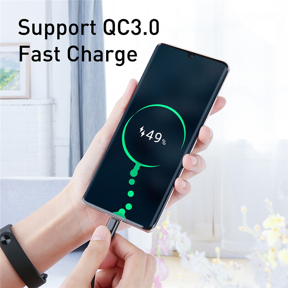 100W 5A Type-C Male to Type-C Male PD Fast Charging Cable 1.5m Braided Data Charge Cord for Huawei-4