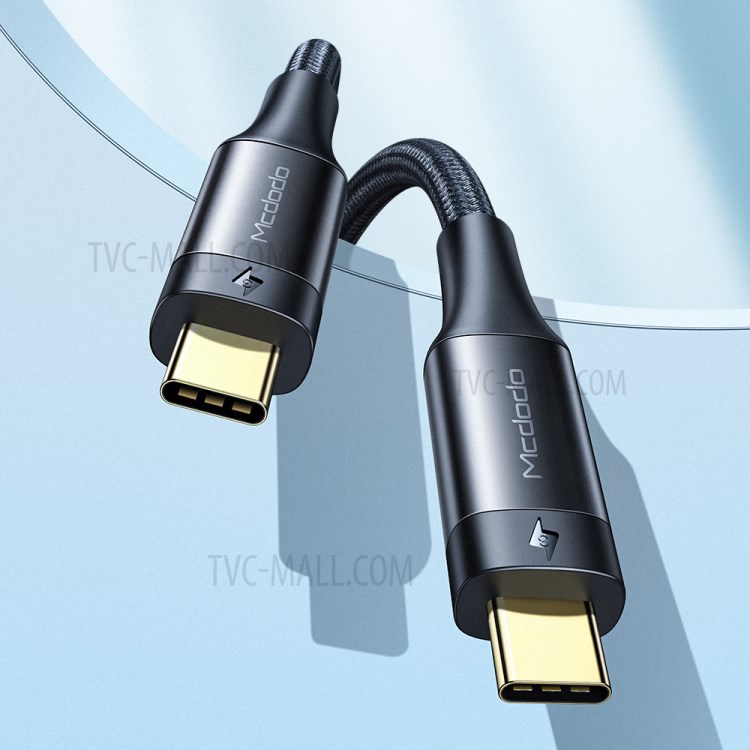 MCDODO CA-8760 MDD 0.8m USB C to USB Type C Cable Fast Charging Data Cord for Huawei Xiaomi - Black-2