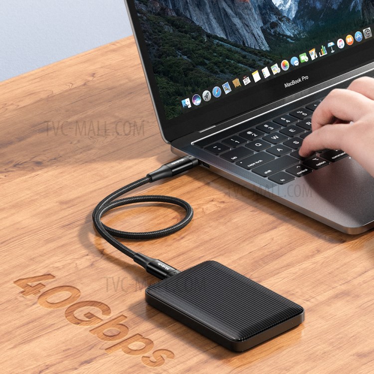 MCDODO CA-8760 MDD 0.8m USB C to USB Type C Cable Fast Charging Data Cord for Huawei Xiaomi - Black-3