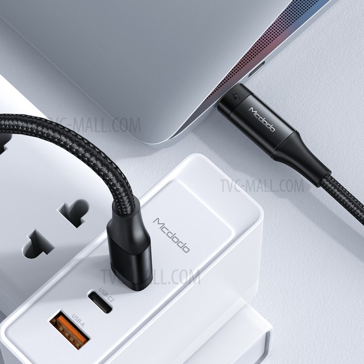 MCDODO CA-8760 MDD 0.8m USB C to USB Type C Cable Fast Charging Data Cord for Huawei Xiaomi - Black-4