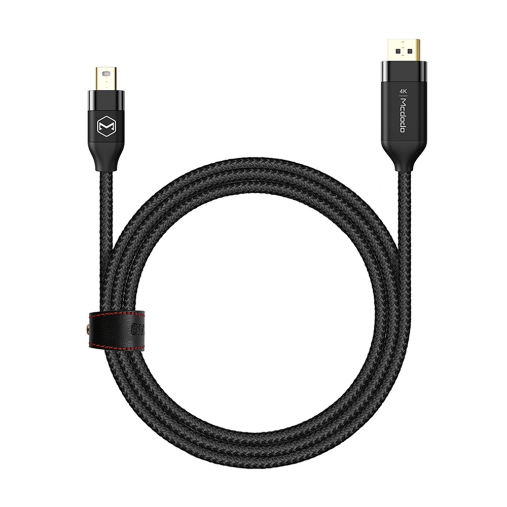 MCDODO CA-8150 MDD 2m Braided Gold Plated Mini DisplayPort Cable 4K 60Hz Mini DP to DP Video Audio Adapter Cord Wire for HDTV-7
