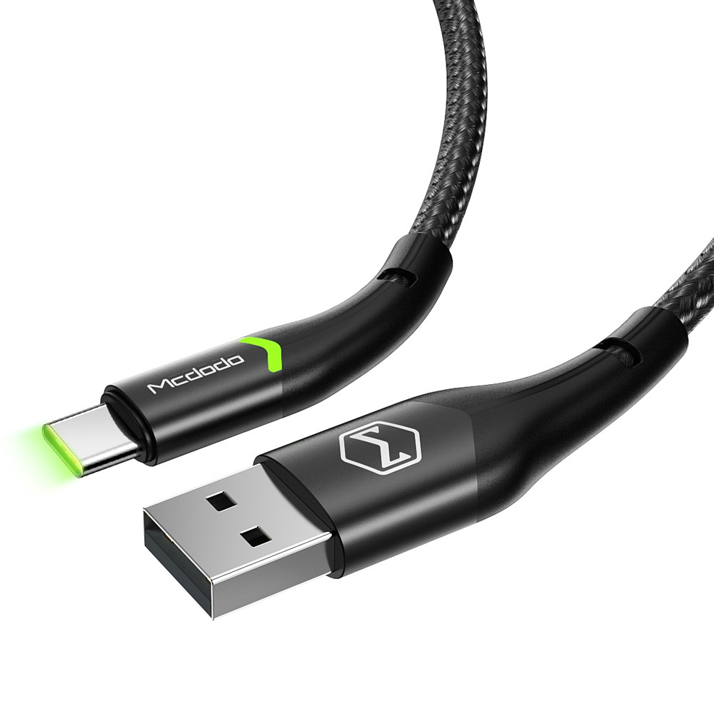 MCDODO CA-7963 MDD 1.5m Type-C Data Cable Mobile Phone Fast Charging Cord with LED Light for Huawei Samsung-4
