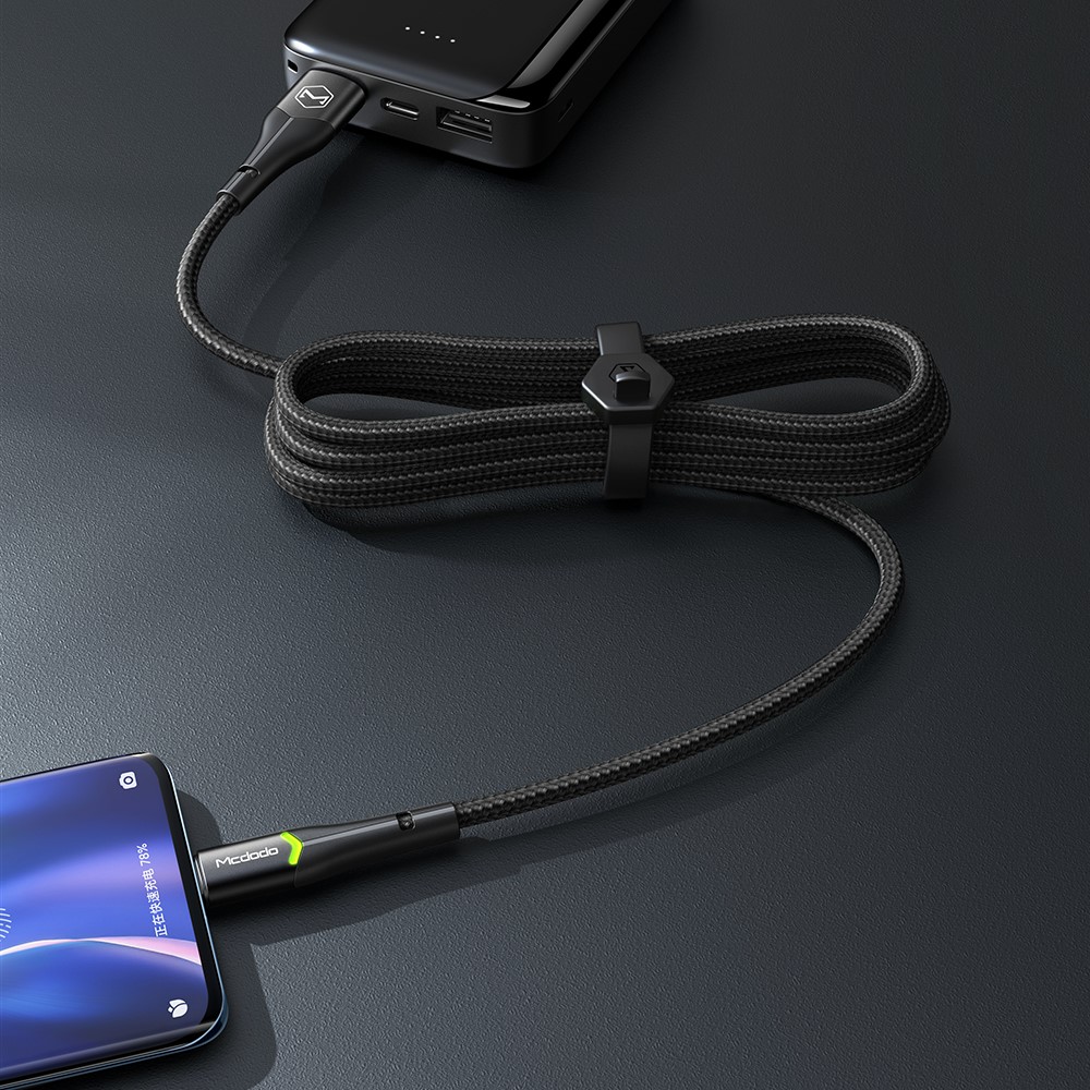 MCDODO CA-7963 MDD 1.5m Type-C Data Cable Mobile Phone Fast Charging Cord with LED Light for Huawei Samsung-5