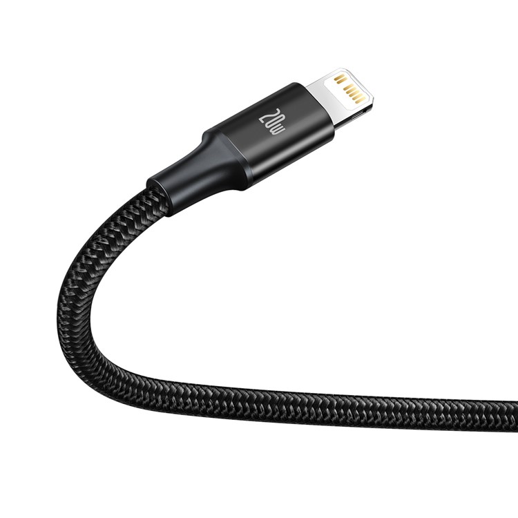 Baseus Rapid Series 3-in-1 Data de Carga Rápida Cable Tipo-c a M+L+C PD 20W 1.5m - Negro-10