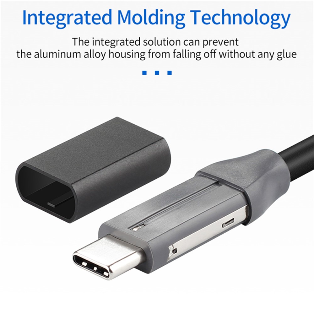 USB C to USB C Cable PD 100W USB3.1 Thunderbolt 3 40Gbps Type-C Charging Cable for MacBook Pro/iPad Pro (0.3m)-5