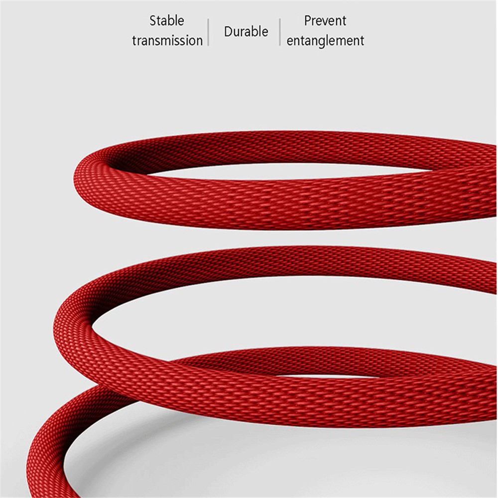 1m USB to Type-C Elbow Fast Charging Nylon Braided Cable Data Cord - Black-5