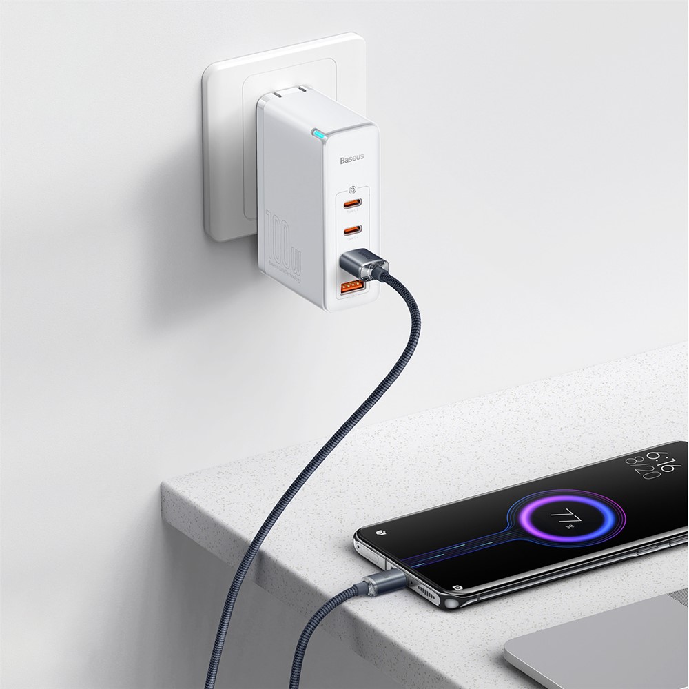 BASEUS Crystal Shine Series 100W 1.2m Fast Charging Data Cable USB to Type-C Cord - Black-11