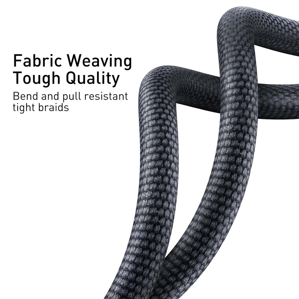 BASEUS Crystal Shine Series 100W 1.2m Fast Charging Data Cable USB to Type-C Cord - Black-4