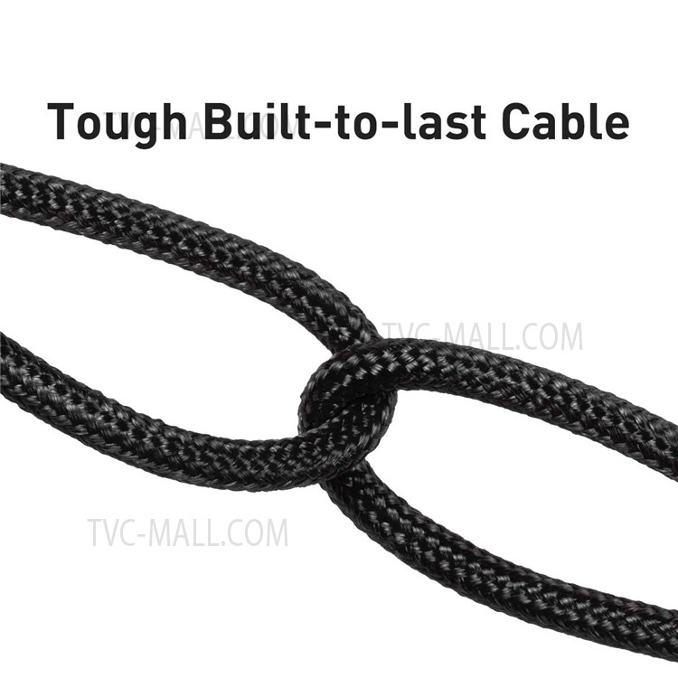 BASEUS Rapid Series 3-in-1 Cable 1.2m iP+Micro+Type-C Data Cord - Black-5