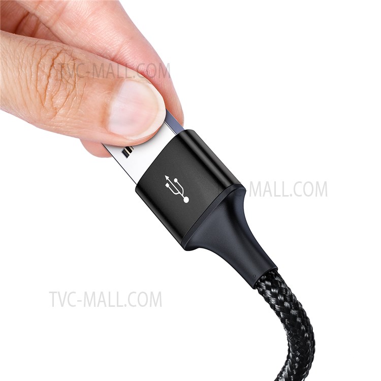 BASEUS Rapid Series 3-in-1 Cable 1.2m iP+Micro+Type-C Data Cord - Black-8